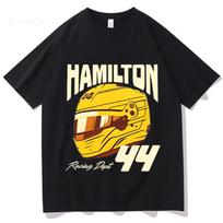 Lewis Hamilton Šalmas Marškinėliai Vyrams Moterims Vasariniai Medvilniniai Y2K Drabužiai Madingas Trumpomis Rankovėmis Viršus Unisex Gatvės Apranga M yellow
