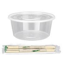 Laiyu Disposable Transparent Round Lunch Boxes with Lids