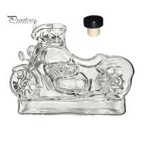 Collectible Whiskey Decanter Motorcycle Decanter, Borosilicate Glass Wine Bottle with Stopper, Alcohol Evaporation Prevention 380ml Creative 380ML A