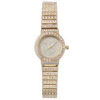 Minimalist Women Round Alloy Case Quartz Watch With Stainless Steel Strap For Casual Use auksas