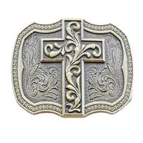 Durability Alloys Crosses Belt Buckle Features Retros Pattern Engineered for Comfortable Wear in Diverse Environment