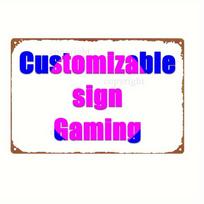 x Inch Custom Gaming Metal Sign Retro Rustic Tin Wall Art Decor for Gamer Bedroom Home Bar 20x30cm（7.8x11.8inch）