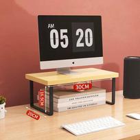 Monitor Computer Stand Rack Laptop Bracket Desktop Shelf Wooden Workbenches Holder Organizer for Home Office Table Accessories