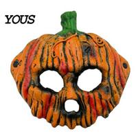 Wear-resistant Cosplay Accessory Halloween Pumpkin Masque for Adults, Creepy Scary Head Vintage Style Full Face Masquerade Prop, Costume Comfortable pumpkin