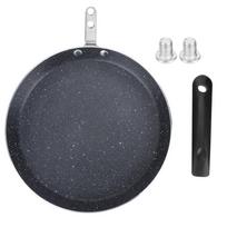 Round Shape Nonstick Crepe Pan Aluminum Alloy Flat Skillet Pan Frying Pan Cooker  Home Breakfast M