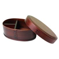 Magewappa Bento Single Natural Suitable for and Box, Layer, 600ml, Lacquered, Wood, Women, Men, Adults, Children. ruda
