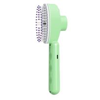 3.7V 500 mAh Rechargeable Spray Hair Comb Self Cleaning Hair Care Brush Scalp Massager  Travel žalia