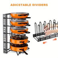 Pots And Pans Organizer Rack Multi-Layer Iron Wire Bilateral Pot Cover Storage Rack Pots Lids Storage Holder Kitchen Accessories
