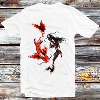 230 Gsm 100% Cotton Japanese Koi Fish Yina Yang T Shirt Vintage Retro Cool Gift Mens Womens Unisex Cartoon Anime Top Tee B540 XXS balta