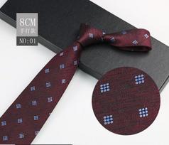 Vyriškas Kaklaraištis 8cm Kostiuminis Elegantiškas Kostiumas Marškiniai Bordo Vestuvės Jaunikis Raštas Rankinis Dėvėjimas Verslo Kaklaraištis black