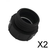 2x IBC Adapters Convert S60*6 Coarse Male Buttress Resistance - 2  Inside Fine Thread to