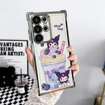 Cute Sanrio Kuromi Phone Case for Samsung Galaxy S25 Plus S25 Ultra s24ultra s24fe S20 FE S21FE S23 S24 S22 Ultra Clear Cover Galaxy S21 5G