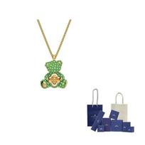 Swarovski Teddy Necklaces Womens F-Original Brand Box And Bag žalia