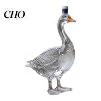 Unique Wine Bottle Gift 3D Animal Whiskey Decanter, 350ml Decorative Bottle, Glass Bird Liquor Display Artistic Decanter for Spirits Home Bar A