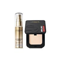 Loreal Paris Small gold tube sunscreen long-lasting powder makeup set - two-piece set A Hengfang Yicai flawless long-lasting makeup powder 300 9g  mul auksas