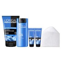 Loreal Paris Set of men's skin care products, facial cleanser, LOreal cleansing lotion combination-hydro cleansing moisturizing milk foaming net ruda