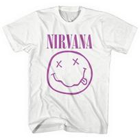 Nirvana Unisex TShirt Purple Happy Face M