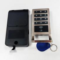 Zinc Alloy Storage Room RFID Code Digital Locker Lock Electronic Password Cabinet Lock GYM Smart Locker Lock (silver,Door Lock&Wood Door&Zinc Alloy) sidabras
