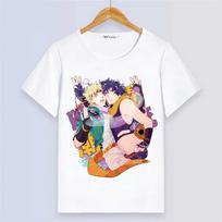 Anime JoJos Bizarre Adventure Summer Short Sleeve Cartoon Print White Modal Women And Men T-Shirt 4XL