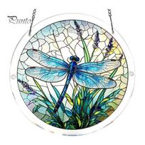 Light Refraction Decoration Acrylic Puzzle Suncatcher, Bee Yellow Flower Sun Catchers for Window Hanging, 7.48 Inch DIY Colorful Wall Art Craft F