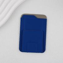 Card Case Phone Holder PU Leather Stick-on Phone Stand Cell Phone Card Holder  Bracket Standing mėlyna
