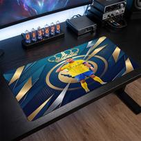 Cristiano Ronaldo Crest Mouse Pad, Extended Non Slip Rubber Desk Mat for Gaming Office Laptop Fan Gift 30cmx60cm（11.8x23.6inch）