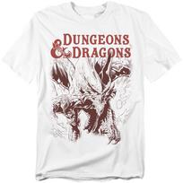 Hasbro - Dungeons And Dragons - Striking Dragon - Adult Unisex T-Shirt - White S