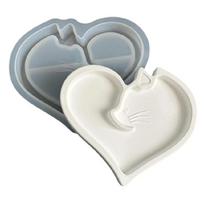 Heart/Cats Paw Shape Silicone Mold Hand-Making Resin Tray Moulds Silicone Texture Suitable for Gifts and Embellishments
