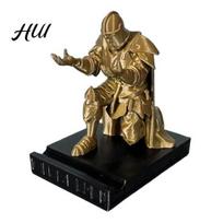 Eye-catching Pen Organizer Kneeling Knight Holder, 3D Printed Armor Warrior Desk Dynamic Ninja Sculpture Organizer, Executive Rest for Office,