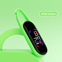 Digital Display Pocket Watch Keychain LED Digital Watch Electronic Hanging Watch  Kid Adult fluorescencinė žalia spalva