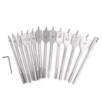 15pcs Hex Shank Spade Drill Bit Set 6-25mm Wood Drill Bit Set Hex Shank Spade Bit  For Wood Drilling