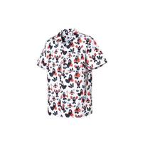 Adidas Originals Trefoil Lobster Print Casual Sports Short Sleeve Shirt Men Tops White HA4702 M gray