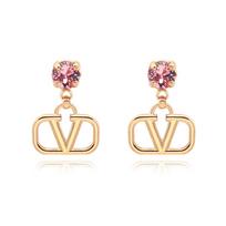 Valentino GaraVani V Logo Crystal Drop Earrings  J0h29 Ycw 0V3 7W2J0H29 YCW 0V3