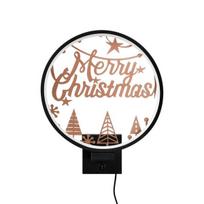 Opviq sieninis LED šviestuvas Xmas20, juodas/varinis