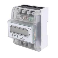 skaitmeninis energijos skaitiklis 3 fazių 220v 380v 20a 80a kwh DIN bėgelio montavimas galios skaitiklis