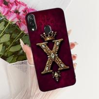 For ZTE Blade V10 Vita Case Silicone Luxury Crown A-Z Letters 2D Flat Pattern Soft Phone Casing For ZTE Blade V10Vita Cover Blade V10 Vita