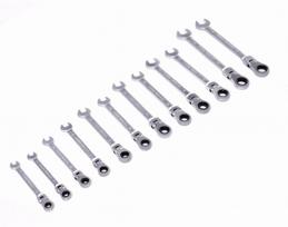 Terkšliniai atviri raktai KD10947, 12 dalių, 8–19 mm