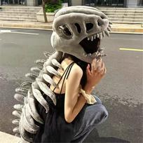 Realistic Dinosaur Skeleton Costume Set Funny Headgear Cosply Dress Up Clothing Plush Toys Creative Gifts Dinosaur skeleton-80cm