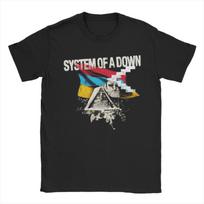 Retro Familliar System Of A Down Metal Grupės Marškinėliai Vyriški Apvalia Kaklo Trumpomis Rankovėmis Drabužiai S.O.A S juoda