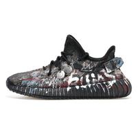 Adidas Originals Yeezy Boost 350 V2 Cushioning Breathable Low top Casual Shoes Men's Black HQ4540(Team415-L) 40⅔