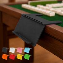 Mahjong Card Holder for Table, Foldable Clip On Rule Card Stand, Space Saving Rack for Mahjong Cards, Score Sheets, Phones Game Table Accessories A juoda