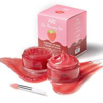 ANAiRUi Lip Scrub and Mask Set, Strawberry, 2 Pieces pink