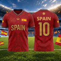 2026 Ispanijos futbolo marškinėliai Ispanijos gerbėjo dovana Nacionalinės komandos marškinėliai Vasaros sportiniai vyriški marškinėliai Vaikų drabužiai Marškinėliai Y2k Moteris XXS balta