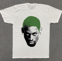 Dennis Rodman T-Shirt Cotton White Shirt PA116 S