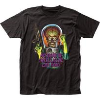 Mars Attacks Intelligent Life Mens T Shirt Classic Pop Culture Movie Tee Black XXL
