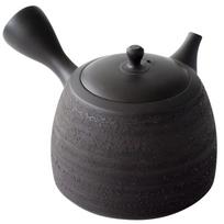 Tokoname ware Tokocralabo Tokoname ware Tamamitsu Kiln Teapot with Ceramic Mesh Tea Single Serving Size Black Pine Bark for Green Japanese Made in juoda