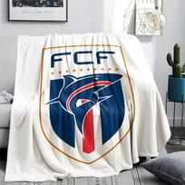 Cabo Verde national football logo Printed Flannel Blanket, soft throw for bedroom sofa, washable,soccer fan merchandise, great gift. 80cm x 120cm