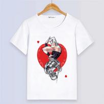 Anime JoJos Bizarre Adventure Summer Short Sleeve Cartoon Print White Modal Women And Men T-Shirt 4XL