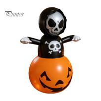 Outdoor Spooky Decoration Inflatable Grim Reaper Halloween Decoration, Large Blow Up Dark with Pumpkin for Yard, Lawn, Porch, Haunted House, Without Light