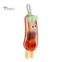 Kitchen Utility Cleaning Tool Bottle Brush, 4-in-1 Multi-functional Crevice Tool, with Soft Hard Bristles Compact Brush Design, Scrub for Baby Bottles raudona